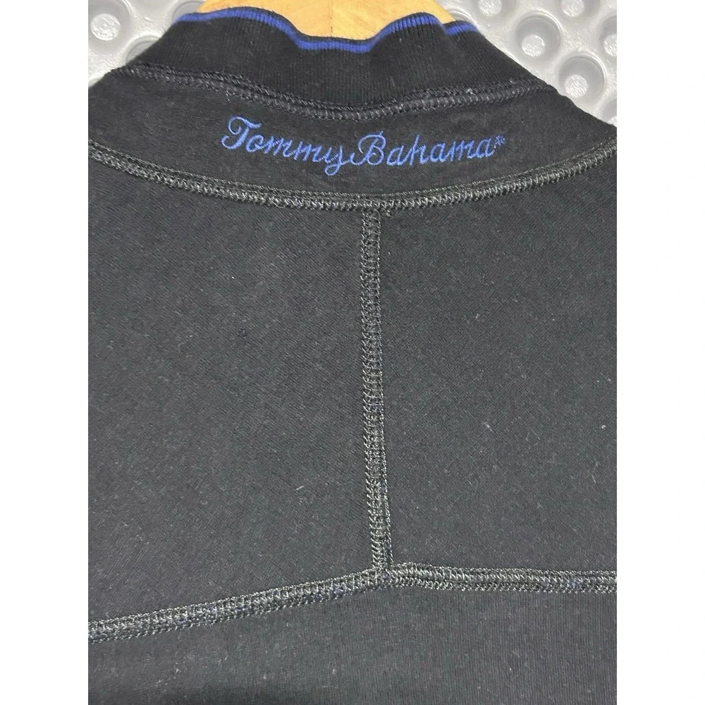 Tommy Bahama Reversible Blue/Black Full Zip Sweater Jacket Mens XL